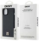 Панель DKNY Leather Pattern Metal Logo MagSafe для Apple iPhone 15 / 14 / 13 Black (3666339261511) - зображення 8
