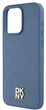 Панель DKNY Leather Monogram Pattern Metal Logo MagSafe для Apple iPhone 15 Pro Max Blue (3666339261689) - зображення 5