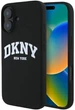 Etui DKNY Silicone White Printed Logo MagSafe do Apple iPhone 16 Black (3666339335106) - obraz 1