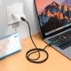 Кабель HOCO Type-C Benefit silicone charging data cable X122 |1m, 3A| Black - зображення 4