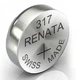 Батарейка SR516SW (317) Renata 1,55V silver oxide (1 бат.) - изображение 1