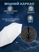 Зонт мини 3DTOYSLAMP 8 спиц в чехле складной компактный солнцезащитный ветрозащитный с прочным механизмом антиветер мужской женский стильный автоматический удобный для сумки дождя путешествий прогулок дорожный повседневный белый - изображение 2