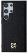 Etui DKNY Leather Pattern Metal Logo MagSafe do Samsung Galaxy S24 Ultra Black (3666339276881) - obraz 3