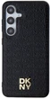 Etui DKNY Leather Pattern Metal Logo MagSafe do Samsung Galaxy S24 Black (3666339276867) - obraz 3