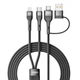 Кабель для зарядки YOKI UNIVERSE YK-UN91 USB-A/Type-C на Type-C/Lightning 100W 1.2 м 2-в-1 універсальний смарт інтернет шнур для швидкого заряджання айфона iPhone телефона ноутбука смартбука павербанка роутера шнури для ноутбуків смартфонів і планшетів - зображення 3