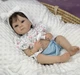 Реалистичная кукла Реборн Reborn Бетти Bettie 50см девочка анатомическая винил силикон новороженная младенец Betty брюнетка голубой наряд - изображение 1