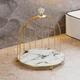 Шкатулка для хранения косметики Птичья клетка Одноярусная белый/золото - изображение 2