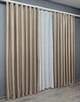 Комплект штор VR-Textil рогожка премиум TERRA LUXE 150х270 2шт и Тюль 400х270 1858ш-115т бежевый с белым 71-076/3 - изображение 3
