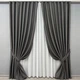 Комплект штор VR-Textil рогожка премиум TERRA LUXE 150х270 2шт и Тюль 400х270 1857ш-115т графитовый с белым 71-075/3 - изображение 1