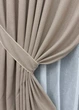 Комплект штор VR-Textil лен премиум ELEMENTA 150х270 2шт и Тюль 400х270 1869ш-115т бежевый с белым 71-073/3 - изображение 4