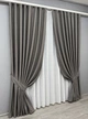 Комплект штор VR-Textil рогожка премиум TERRA LUXE 150х270 2шт и Тюль 500х270 1856ш-115т темно-серый с белым 71-074/4 - изображение 2