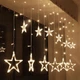Xmas гірлянда STAR CURTAIN 12 WW Зірки Тепло білий 3M*80CM*50CM (47680-7401_223) - изображение 3