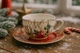 Порцеляновий набір "Christmas": чашка 250 мл з блюдцем (K075) - изображение 1