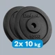 Zestaw talerzy Rebel Active RBA-2129 gumowane 2 x 10 kg (5901890106160) - obraz 4