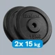 Zestaw talerzy Rebel Active gumowane 2 x 15 kg (5901890106177) - obraz 5