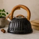 Чайник із нержавіючої сталі зі свистком 3 л Edenberg EB-8810 Black - зображення 2
