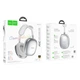 Бездротові накладні навушники HOCO W55 Plus Happiness ANC noise reduction BT headphones Silver (6942007638548) - изображение 2