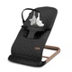 Кресло-качалка детская для новорожденного Kidwell LARO Black/Wooden / Шезлонг качалка для детей с игрушками - изображение 1