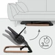 Кресло-качалка детская для новорожденного Kidwell LARO Black/Wooden / Шезлонг качалка для детей с игрушками - изображение 5
