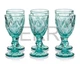 Набір чарок із кольорового скла 6шт Glassware 40 мл Бірюзовий EK12318 - изображение 1