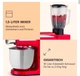 Кухонный комбайн XL Klarstein Renata Rossa 3-в-1 2000 Вт 10 л - изображение 5
