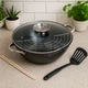 Котел чугунний "Wok", з антипригарним мармуровим покриттям 32 см, 4.5л Kamille 4807MR - зображення 1