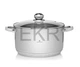 Каструля Edenberg з нержавіючої сталі з кришкою 7.6 л EB-3008 - изображение 4
