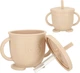 Набір посуду для годування дітей Ikonka бежевий 8 елементів (5903039751132) - зображення 4