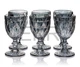 Келихи для вина з кольорового скла 6 шт Glassware 240 мл Сірий EK10999 - изображение 1