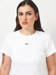 Футболка хлопковая женская Nike W Nsw Rib Tght Ss Tee HV4994-100 L Белая (0198482232580) - изображение 11