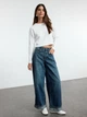 Джинсы Baggy женские Trendyol TWOSS25JE00001 42 Dark Blue (8683050724137) - изображение 4