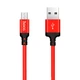Кабель HOCO X14 USB to Micro 2,4A, 1m, нілон, алюмінієві connectors Black-red (6957531062851) - зображення 1