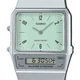 Унисекс часы Casio Vintage AQ-800E-3AEF — аналого-цифровые, зелёный циферблат, стальной браслет - изображение 2