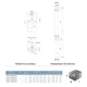 Насос відцентровий свердловинний 0.55кВт H 85(55)м Q 40(25)л/хв Ø66мм DONGYIN (777073) - зображення 3