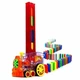 Конструктор игрушка-поезд домино, DOMINO Happy Truck series COLORS для детей от 3-х лет 59 домино на 2 батарейках AA пластик - изображение 1