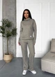 Жіночий брючний костюм «Urban Shine» із турецької тринитки з люрексом та м’яким начісом Innoe 210366-4, р. 52/54 Світло-сірий - зображення 2