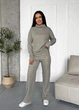 Жіночий брючний костюм «Urban Shine» із турецької тринитки з люрексом та м’яким начісом Innoe 210366-4, р. 52/54 Світло-сірий - зображення 11