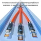 Кабель быстрой зарядки 3в1 на Type-C/Lightning(IPhone)/Micro-USB Передача данных 1.2м Orange - изображение 3