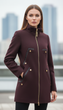 Пальто VOLANGE 42 Коричневый (DS-0923-Dark-brown) - изображение 3