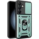 Протиударний чохол Armor Ring + захиcт камери для Samsung Galaxy S24 FE Simon case S24FE зелений - изображение 1