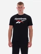 Koszulka męska bawełniana Reebok Bruno Big Logo Crew Neck Ss 100240887 M Czarna (1200175458548) - obraz 1