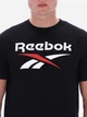 Koszulka męska bawełniana Reebok Bruno Big Logo Crew Neck Ss 100240887 M Czarna (1200175458548) - obraz 4