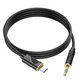 Аудіокабель HOCO UPA30 Friend digital audio conversion cable Type-C Black (6942007625524) - зображення 3