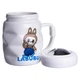 Чашка фарфоровая с крышкой Labubu 400 (мл) подарочная кружка прикольная чашка для детей на подарок Белый с синим FM-54A (A-047617) - изображение 4