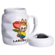 Чашка фарфоровая с крышкой Labubu 400 (мл) подарочная кружка прикольная чашка для детей на подарок Белый с желтым FM-54D - изображение 2