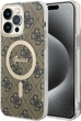 Etui plecki Guess IML 4G MagSafe do Apple iPhone 15 Pro Max Brown (3666339194611) - obraz 1