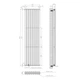 Вертикальний радіатор Ellipse Double 480х1800-8, anticor, чорний муар 16070 - изображение 6