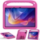 Противоударный детский силиконовый чехол с подставкой EVA Kids Stand на планшет Xiaomi Redmi Pad 2 11" 2025 Малиновый - изображение 3