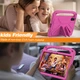 Противоударный детский силиконовый чехол с подставкой EVA Kids Stand на планшет Xiaomi Redmi Pad 2 11" 2025 Малиновый - изображение 8