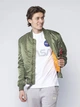 Бомбер чоловічий Alpha Industries 168100257 L Зелений (800070330269) - зображення 3